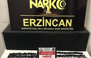 Erzincan’da 2. 249, 31 gram Afyon Sakızı ele geçirildi