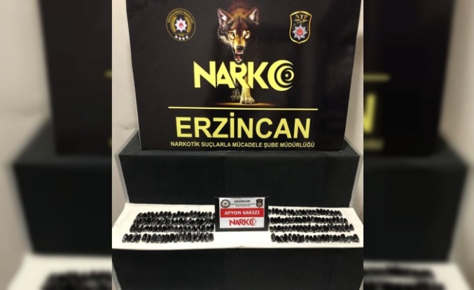 Erzincan’da 2. 249, 31 gram  Afyon Sakızı ele geçirildi